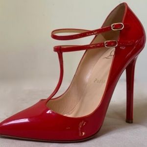 Christian Louboutin Red Leather High Heel 37